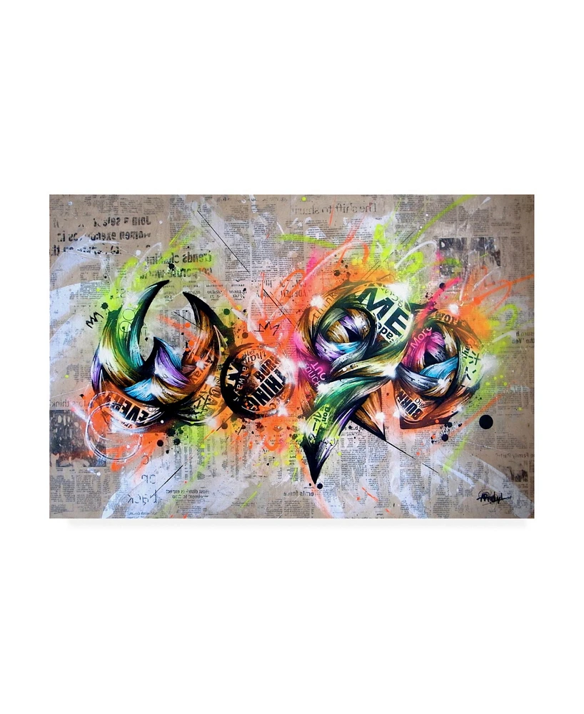 Taka Sudo Word Canvas Art - 15.5" x 21"