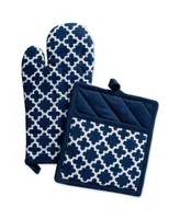 Design Imports Lattice Oven Mitt Potholder Set