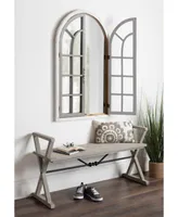 Kate and Laurel Boldmere Wood Windowpane Arch Mirror - 28" x 44"