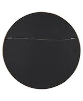 Kate and Laurel Hutton Round Wood Wall Mirror - 22" D