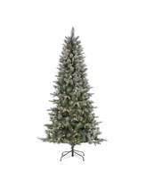 Sterling 7Ft. Lightly Flocked Natural Cut Arctic Pine with Glitter and 400 Clear Lights