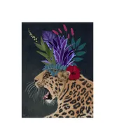 Fab Funky Chewing Giraffe Flowers 1 Canvas Art - 19.5" x 26"