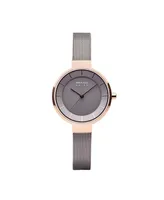 Bering Ladies' Slim Solar Case Mesh Watch