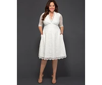 Kiyonna Plus Bella Lace A-Line Cocktail Dress