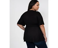 Kiyonna Plus Promenade Jersey Top