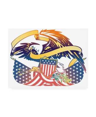 David Chestnutt American Eagle Flag Canvas Art