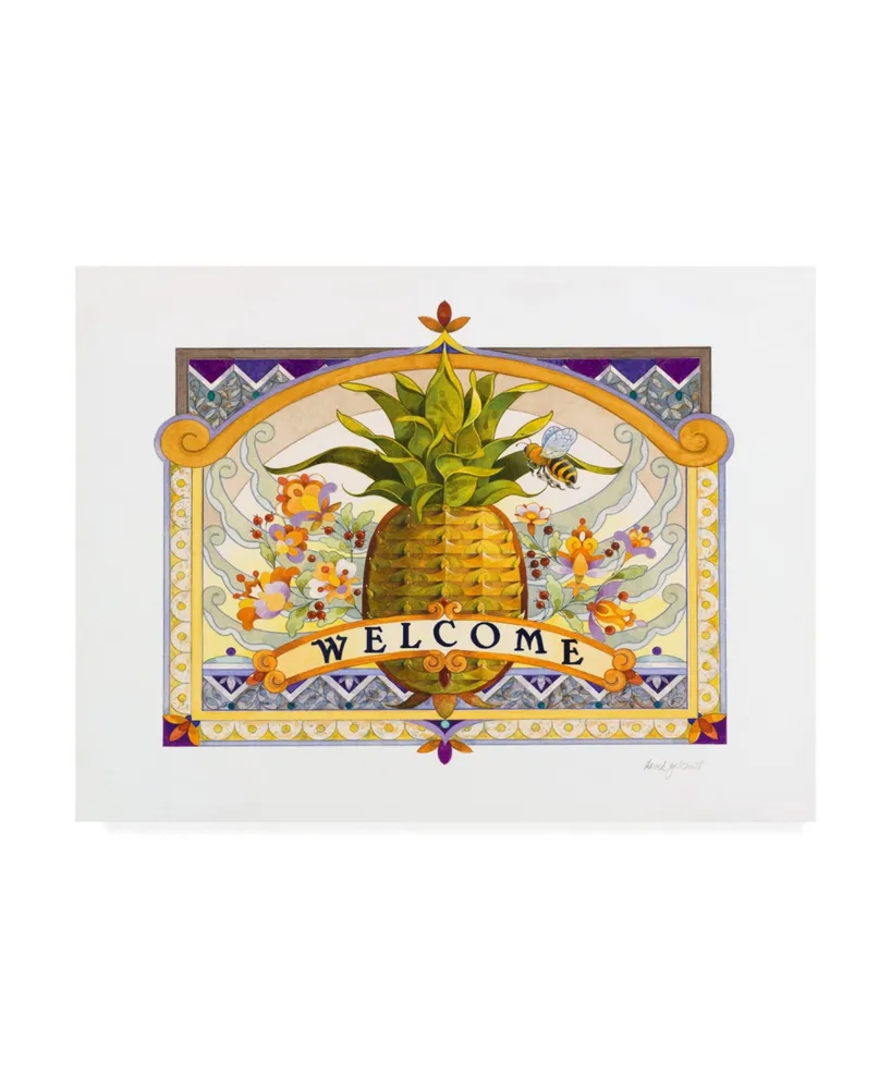 David Galchutt Welcome Pineapple Canvas Art