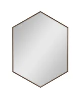 Kate and Laurel Rhodes Framed Hexagon Wall Mirror