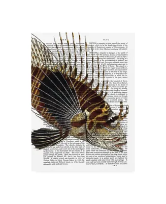 Fab Funky Vintage Spiky Fish Canvas Art