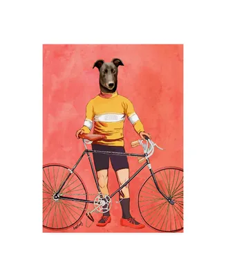 Fab Funky Greyhound Cyclist Canvas Art