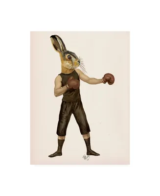 Fab Funky Boxing Hare Canvas Art