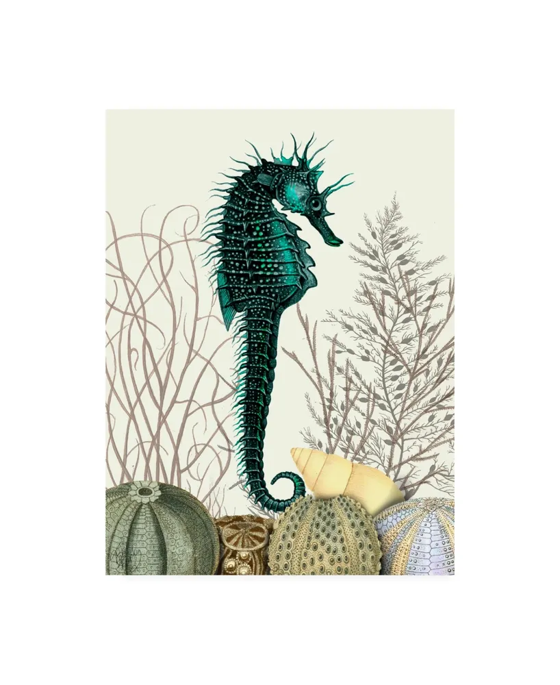 Fab Funky Seahorse and Sea Urchins Canvas Art