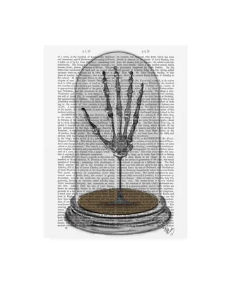 Fab Funky Skeleton Hand in Bell Jar Canvas Art