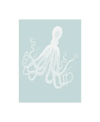 Fab Funky White Octopus on Seafoam E Canvas Art
