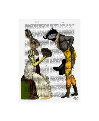 Fab Funky Look of Love, Regency Badger and Hare Couple Canvas Art - 27" x 33.5"