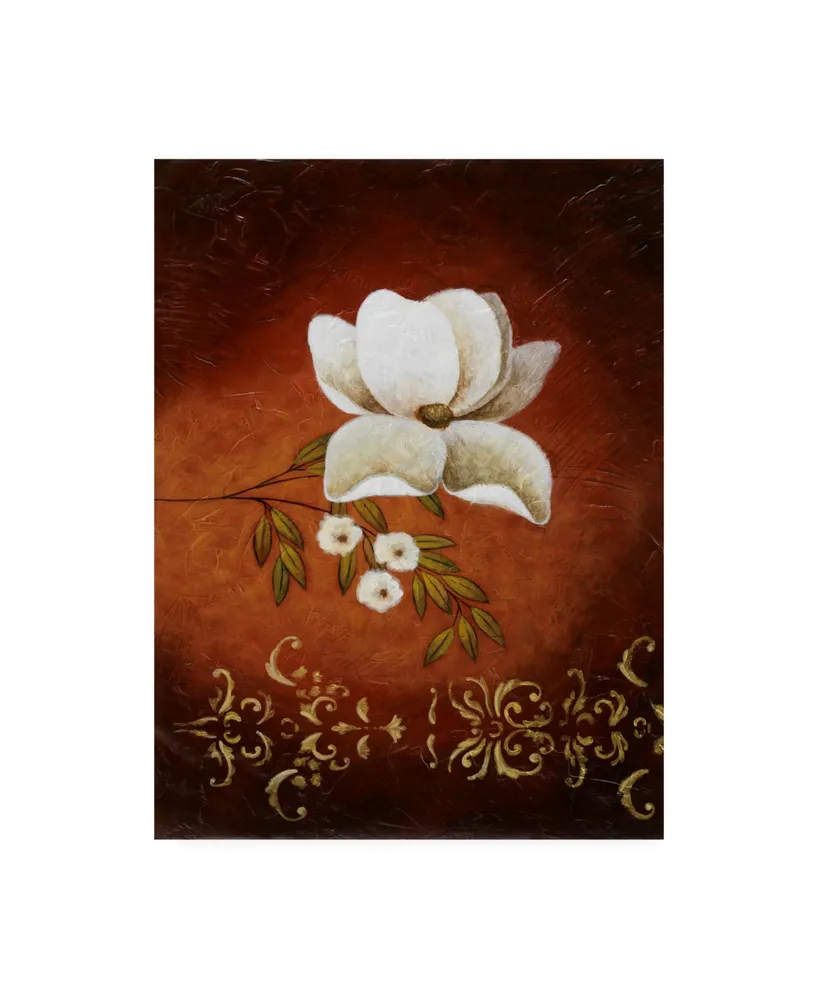 Pablo Esteban White Flower Shadows Canvas Art