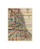 Nikki Galapon Modern Map of Chicago Canvas Art - 27" x 33.5"