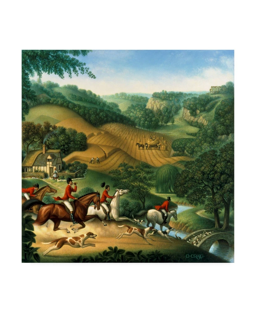 Dan Craig The Fox Hunt Canvas Art - 36.5" x 48"