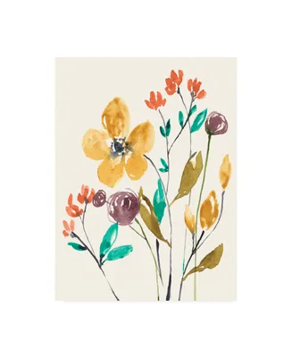 Jennifer Goldberger Whimsy Flowers I Canvas Art