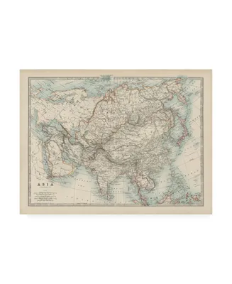 Johnston Johnstons Map of Asia Canvas Art