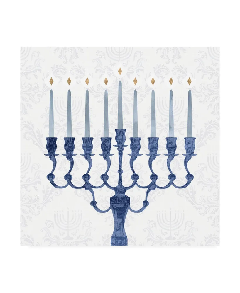 Victoria Borges Sophisticated Hanukkah I Canvas Art - 15.5" x 21"