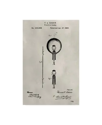 Alicia Ludwig Patent-Light Bulb Canvas Art