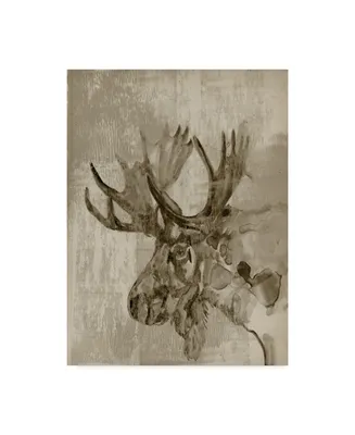 Jennifer Goldberger Sepia Moose Canvas Art - 37" x 49"