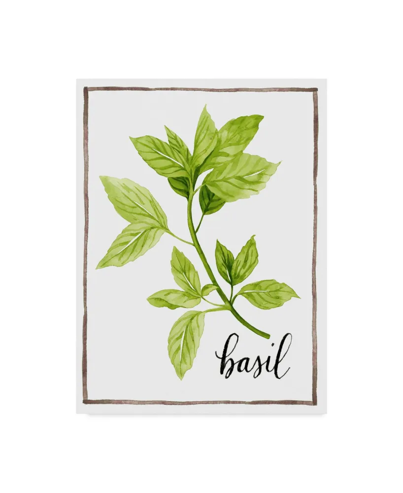 Grace Popp Watercolor Herbs I Canvas Art