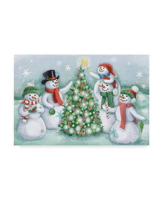 Mary Urban Classic Snowmen Iv Canvas Art - 15" x 20"