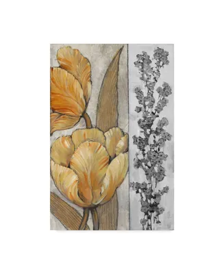 Tim Otoole Ochre & Grey Tulips Iii Canvas Art - 15" x 20"