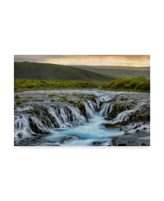 Danny Head Evening at Bruarfoss Canvas Art - 15" x 20"