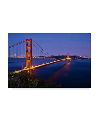 American School Golden Gate Sunset Canvas Art - 15" x 20"