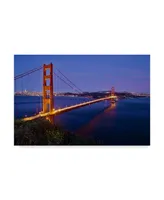 American School Golden Gate Sunset Canvas Art - 15" x 20"