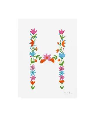Farida Zaman Floral Alphabet Letter Viii Canvas Art