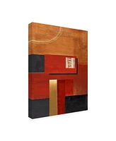 Pablo Esteban Red Squares with Canvas Art