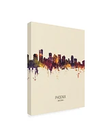 Michael Tompsett Phoenix Arizona Skyline Portrait Iii Canvas Art - 19.5" x 26"