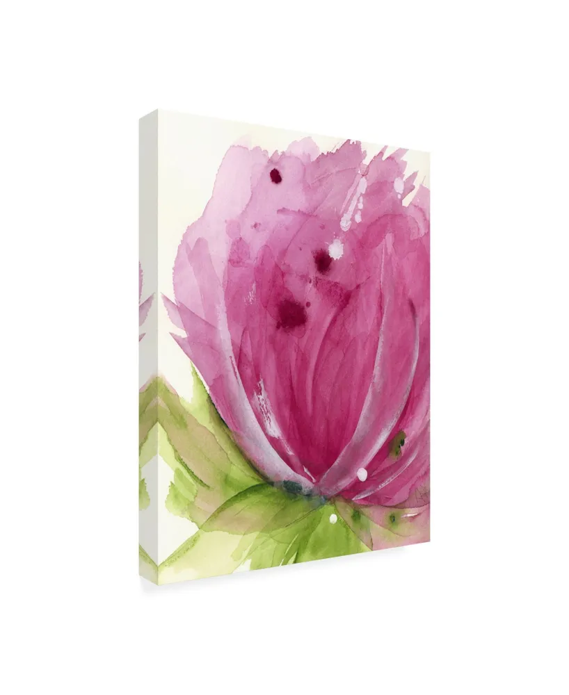 Dawn Derma Pink Watercolor Flowers Canvas Art - 19.5" x 26"