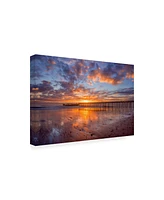 John Gavrili Cement Ship Sunset Canvas Art - 19.5" x 26"