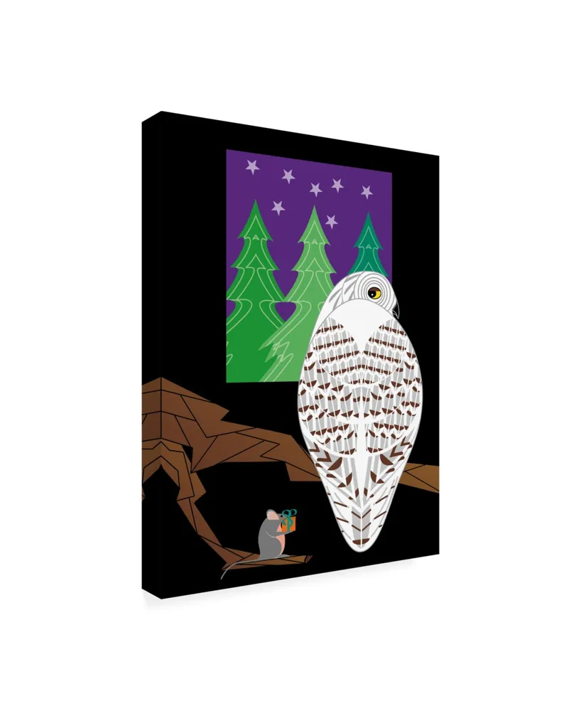 Marie Sansone Snowy Owl on the Right Canvas Art
