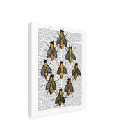 Fab Funky Medieval Bees Canvas Art
