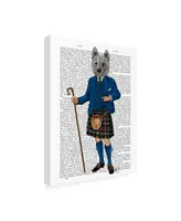 Fab Funky West Highland Terrier in Kilt Canvas Art