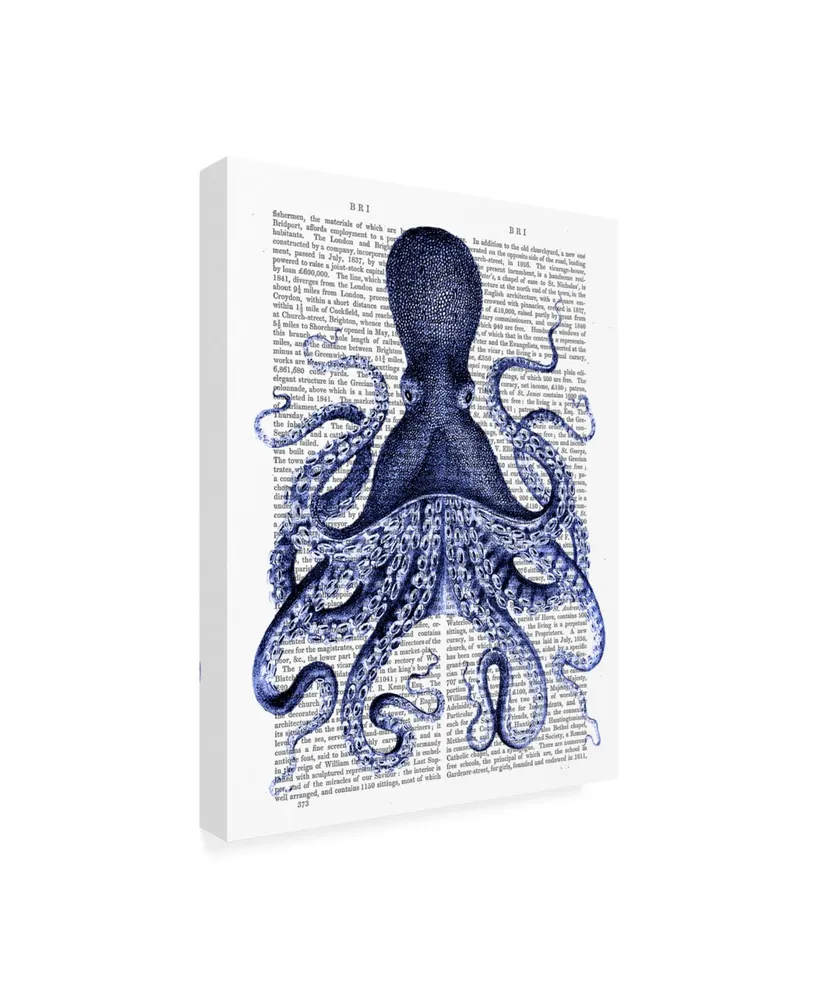 Fab Funky Blue Octopus 3 Canvas Art