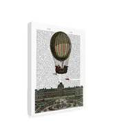 Fab Funky Airship Over City Canvas Art