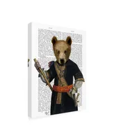 Fab Funky Bear in Blue Robes Canvas Art