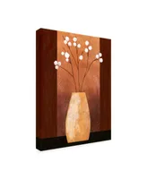 Pablo Esteban Pot Floor Vase on Burgundy Canvas Art - 15.5" x 21"