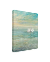 Danhui Nai Sunrise Sailboats Ii Canvas Art - 27" x 33.5"