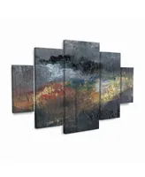 Joyce Combs Mountains in the Mist Iii Multi Panel Art Set Large Diamond - 19" x 41.5"