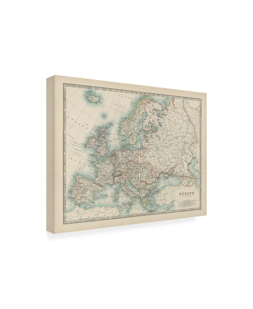 Johnston Johnstons Map of Europe Canvas Art