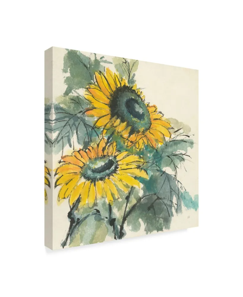 Chris Paschke Sunflower Watercolor I Canvas Art
