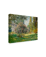 Claude O. Monet Landscape the Parc Monceau Canvas Art - 37" x 49"